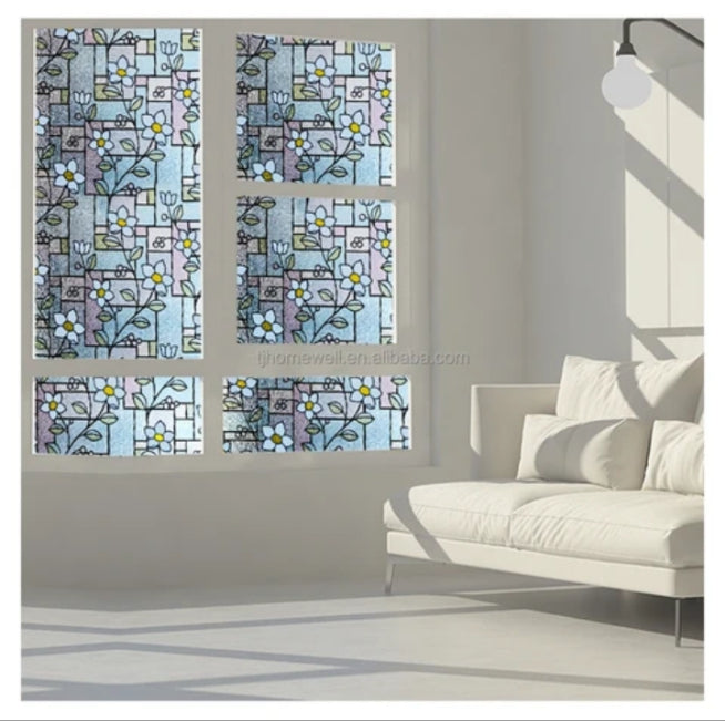 Floral window glass film
Modern privacy glass paper
UV protection window film