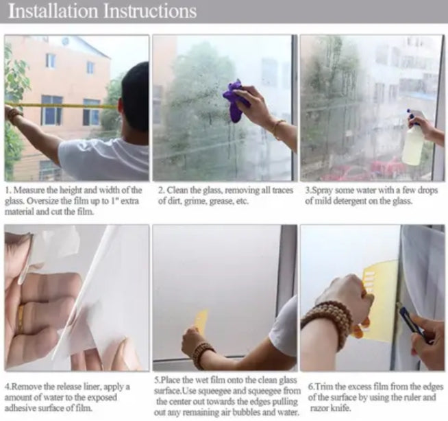 Glass paper for windows"

"Frosted window film"

"Privacy window film"

"Decorative window film"