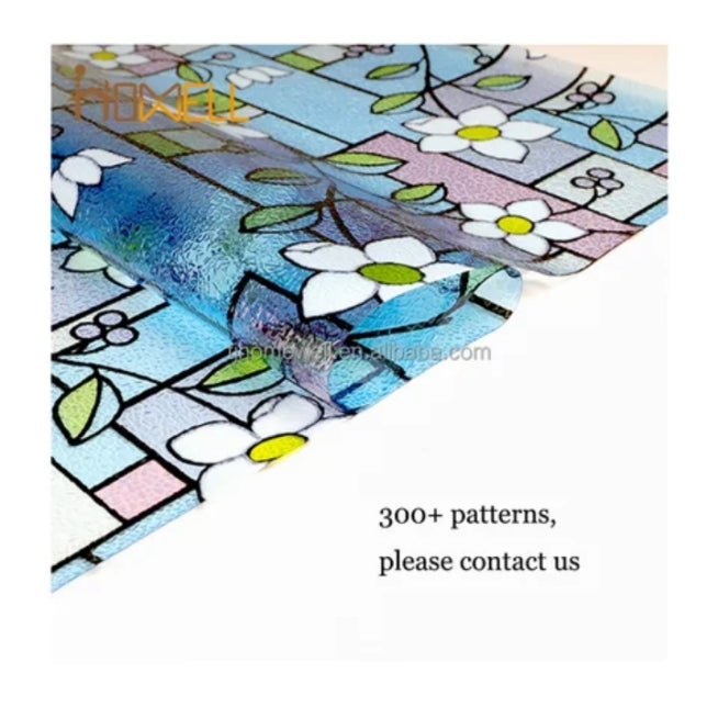 Floral window glass film
Modern privacy glass paper
UV protection window film