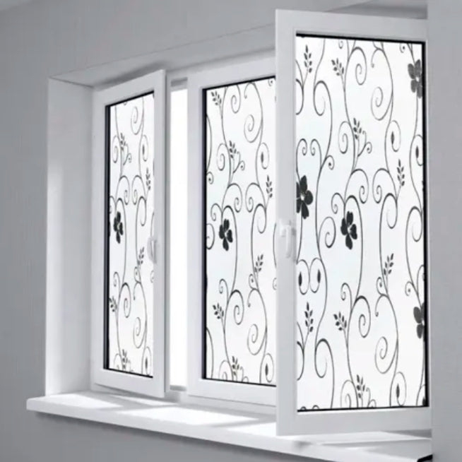 Decorative Glass Paper for Windows – Easy Peel & Stick Privacy Film